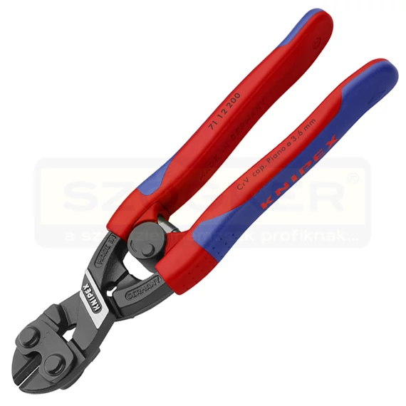 SODRONYVÁGÓ FOGÓ 200mm NYITÓRUGÓS MŰANYAG MARKOLAT KNIPEX 7112200