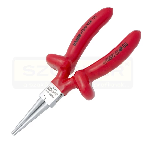 UNIOR 619185 VDE KEREKCSŐRŰ FOGÓ 160mm 476/1VDEDP 1000V PIROS