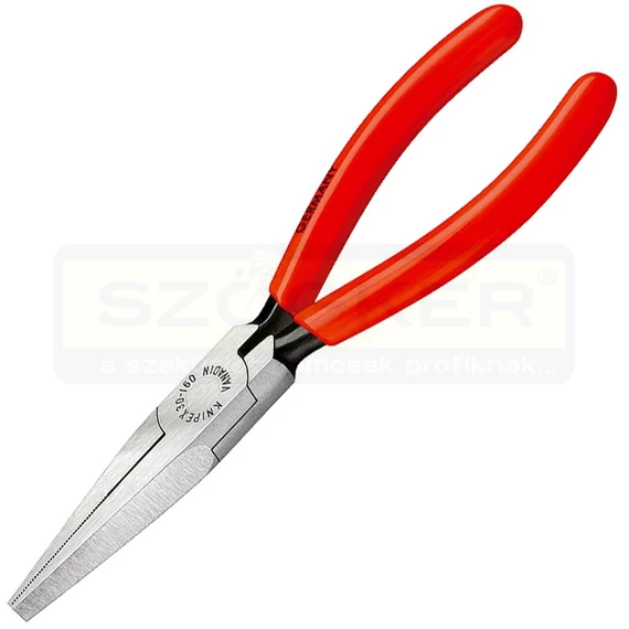 LAPOSFOGÓ 140mm HOSSZÚCSŐRŰ, POLÍR.FEJ PVC NYÉ KNIPEX 3011140