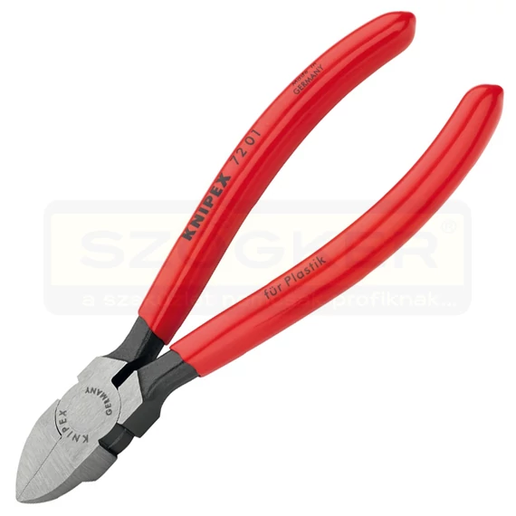 VDE OLDALCSÍPŐFOGÓ 160mm MŰANYAGHOZ, PVC NYÉL KNIPEX 7201160