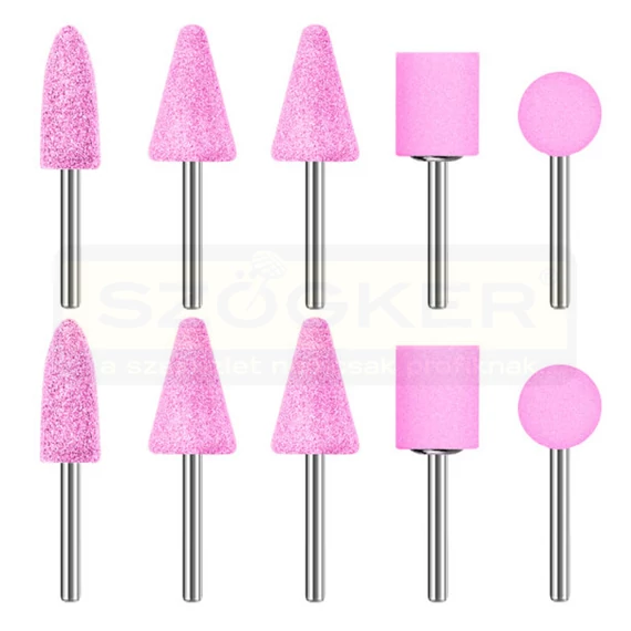 KÖSZÖRŰKŐ KÉSZLET MINI 3mm 3mm szár, 10 RÉSZES CSAPOS INGCO AKB1012