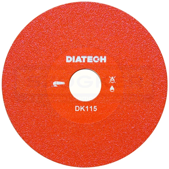 DIATECH DK115 ÜVEGVÁGÓ ÉS CSISZOLÓ GYÉMÁNT T D115*22,2*30 GALVÁN BEVONATÚ