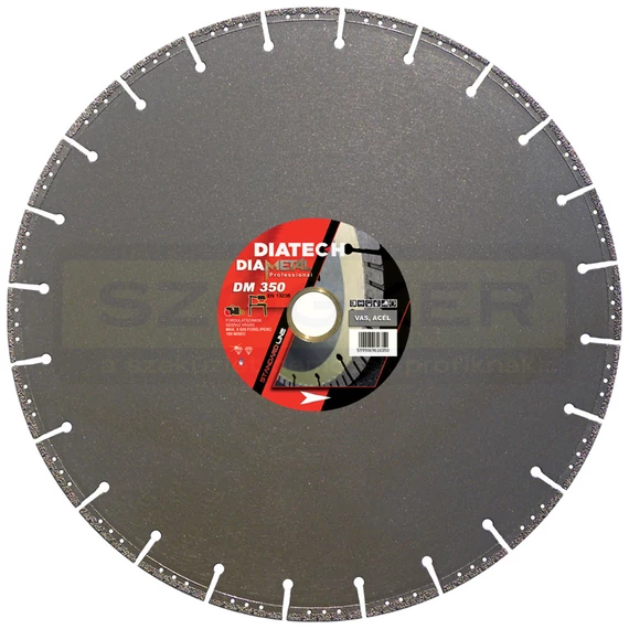 DIATECH DM350 VÁGÓKORONG SZEGMENS D350*25,4 DIAMETAL GYÉMÁNTSZEMCSÉS