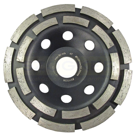 GYÉMÁNTSZEM. BETONCSISZ. D125 BETONCSISZOLÓ KÉTSOROS N°2 IMPORT