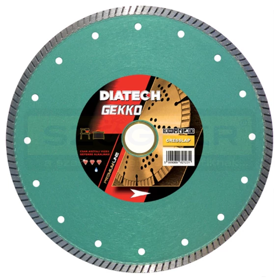 DIATECH GK250 VÁGÓKORONG TURBO D250*25,4 GEKKO GYÉMÁNTSZEMCSÉS
