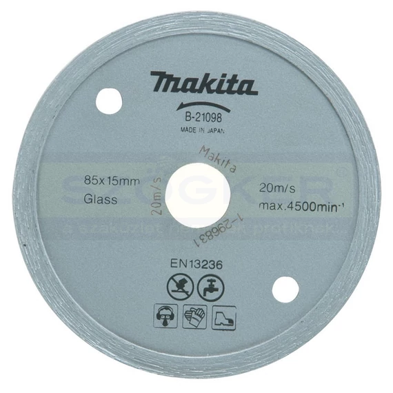 MAKITA B-21098 GYÉMÁNTSZEM. VÁGÓKORONG D85 FOLYAMATOS VÁGÓÉL