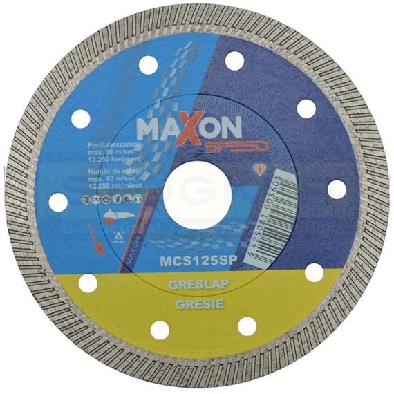 DIATECH MCS125SP VÁGÓKORONG GRES/CSEM D125*22.2 MAXON SPEED GYÉMÁNTSZEMCSÉS