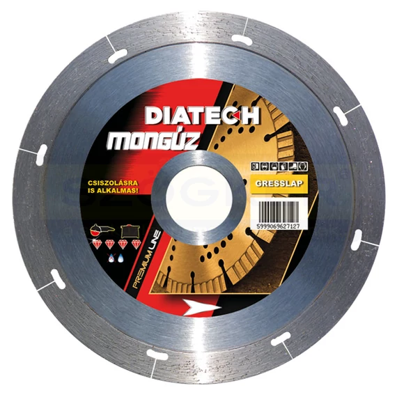DIATECH MG250 VÁGÓKORONG SZEGMENS D250*25.4 MONGÚZ GYÉMÁNTSZEMCSÉS