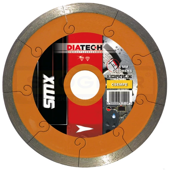 DIATECH SMX230 VÁGÓKORONG CSEMPE D230*25,4 SMX GYÉMÁNTSZEMCSÉS