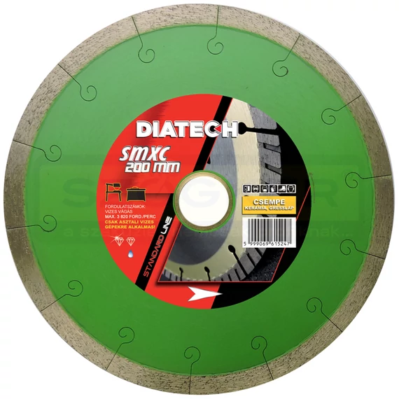 DIATECH SMXC200 VÁGÓKORONG CSEMPE D200*10 SMX-C GYÉMÁNTSZEMCSÉS