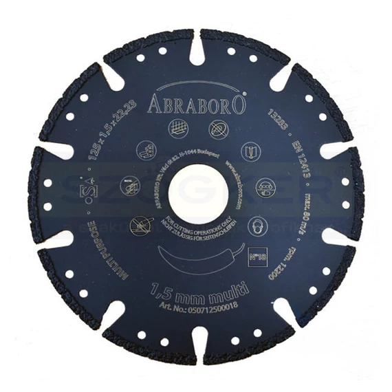 GYÉMÁNTSZEM. VÁGÓKORONG D125 MULTI ( N°18) IMPORT
