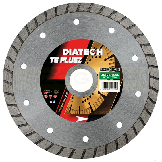 DIATECH TS115P VÁGÓKORONG TURBO D115*22,2 TS PLUSZ GYÉMÁNTSZEMCSÉS