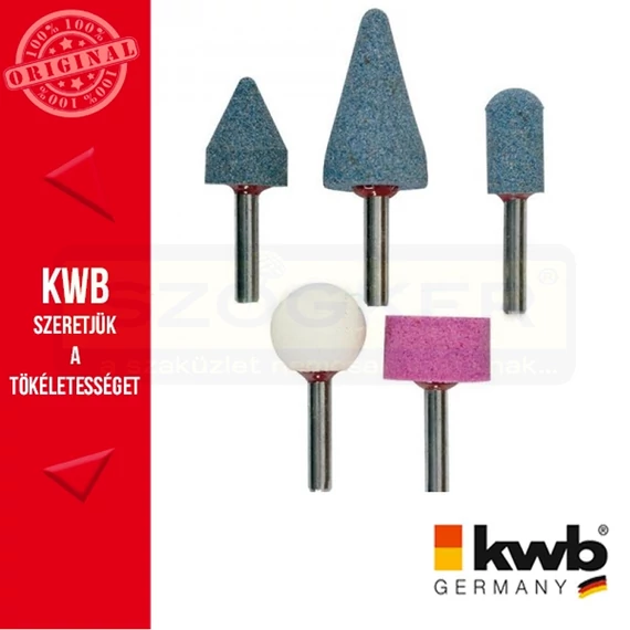 KÖSZÖRŰKŐ KÉSZLET 5DB ALU.OXID HENG. 6mm befogás KWB 49510000