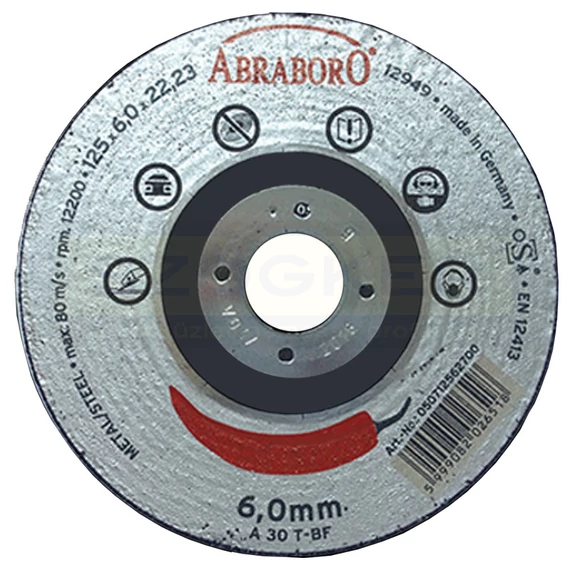 TISZTÍTÓKORONG ACÉLH. D125*6.0 22LYUK A24 T41 LAPOS CHILI IMPORT