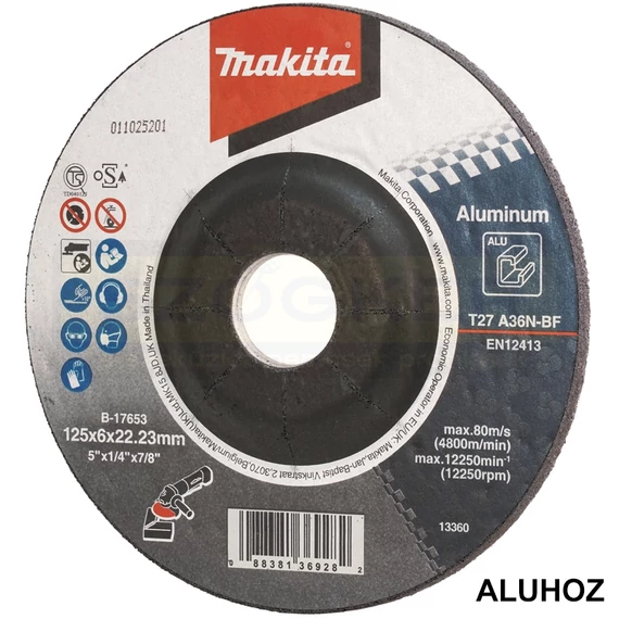 MAKITA B-17653 TISZTÍTÓKORONG ALUHOZ D125*6.0 22LYUK