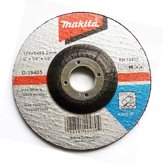 MAKITA A-80933 TISZTÍTÓKORONG ACÉLH. D125*6.0 22LYUK T27 A36P-BF