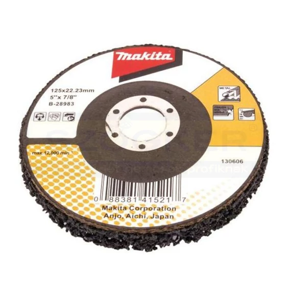 MAKITA B-28983 TISZTÍTÓTÁRCSA D125 FEK. ÜVEG 22LYUK TISZTÍTÁSHOZ SAROKCSISZ