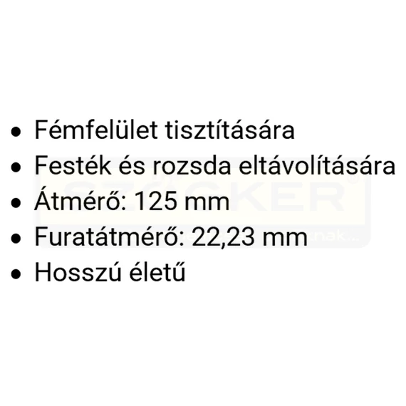MAKITA B-29022 TISZTÍTÓTÁRCSA D125 LILA ÜVEG 22LYUK TISZTÍTÁSHOZ SAROKCSISZ