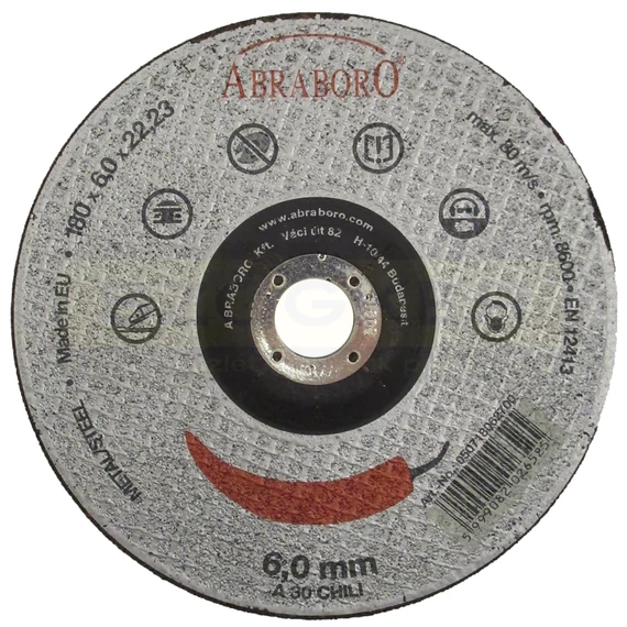 TISZTÍTÓKORONG ACÉLH. D180*6.0 22LYUK A30 KÚPOS CHILI IMPORT