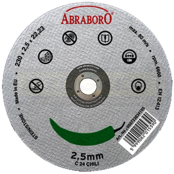 VÁGÓKORONG KŐHÖZ D230*2.5 22LYUK C24T-BF T41 LAPOS CHILI IMPORT