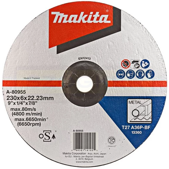 MAKITA A-80955 TISZTÍTÓKORONG ACÉLH. D230*6.0 22LYUK