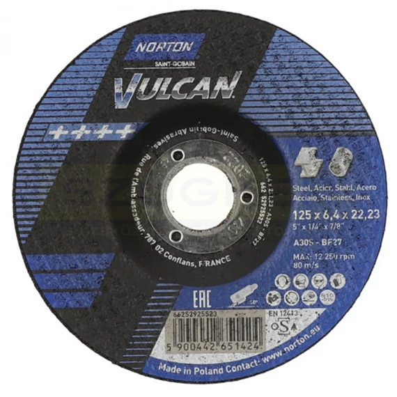 TISZTÍTÓKORONG ACÉLH. D230*6.4 22LYUK A30S-BF27 NORTON 66252925529