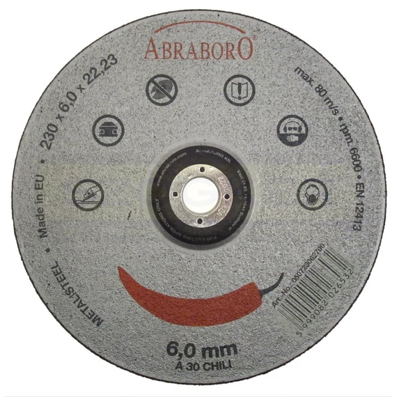 TISZTÍTÓKORONG INOX D230*6.0 CHILI A30 22LYUK IMPORT
