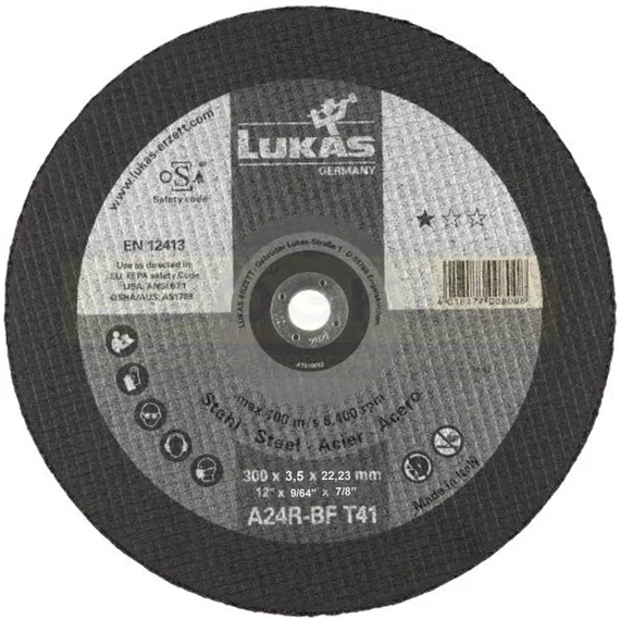 PREMIUMFLEX VÁGÓKORONG ACÉLHOZ D300*3.5A 22LYUK A30T T41 LAPOS
