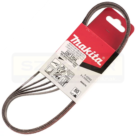 MAKITA P-43262 CSISZOLÓSZALAG VÉGTELENÍTETT 09/533mm P60 5DB/CS. MAKITA