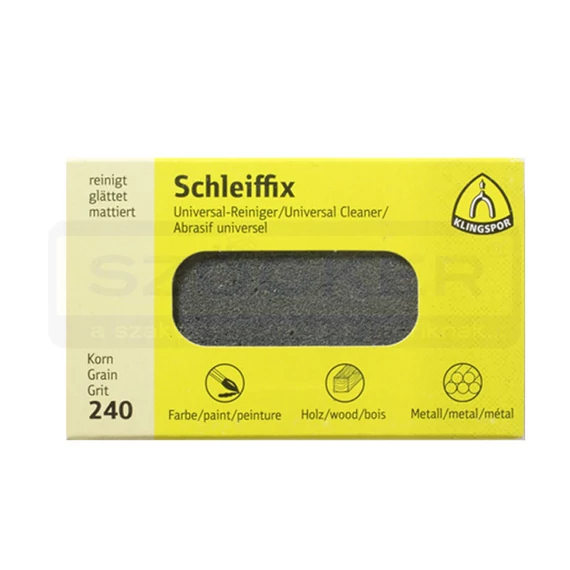 CSISZOLÓRADÍR 80*50*20mm P240 SÁRGA (GUMI KÖTÉSŰ) KLINGSPOR 13803
