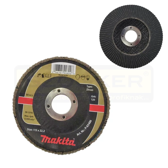MAKITA P-65486 LAMELLÁS CSISZOLÓTÁRCSA D115/A120 INOXHOZ