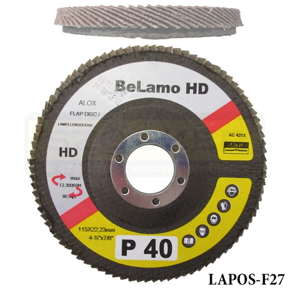 LAMELLÁS CSISZOLÓTÁRCSA LAPOS D115/A40 LAMOFLEX FÉM-FA F27 I BELAMO HD LA115407