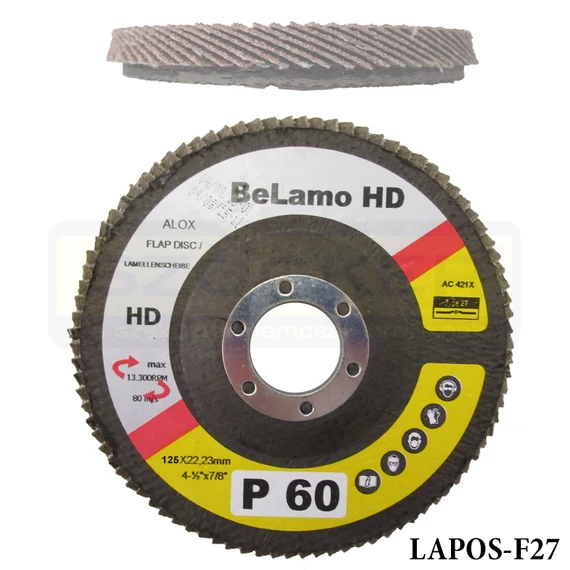 LAMELLÁS CSISZOLÓTÁRCSA LAPOS D125/A60 LAMOFLEX FÉM-FA F27 BELAMO HD LA125607