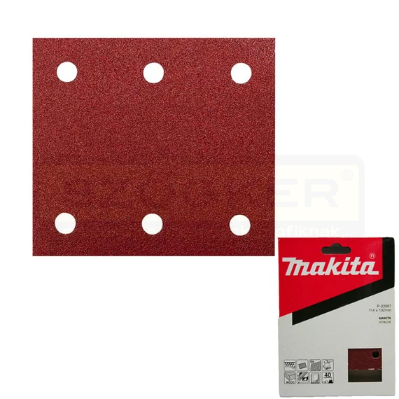 MAKITA P-33087 TÉPŐZÁRAS CSISZOLÓPAPÍR SIMA 114*102/P040 10DB/CS.