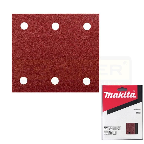 MAKITA P-33146 TÉPŐZÁRAS CSISZOLÓPAPÍR SIMA 114*102/P180 10DB/CS.