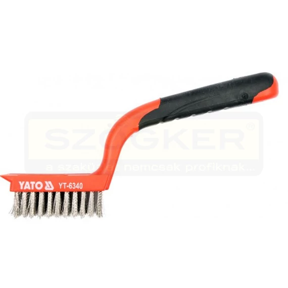 YATO 6340 DRÓTKEFE KÉZI 180mm 5 SOROS INOX