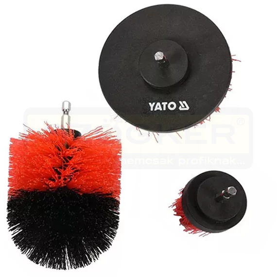 YATO 47553 KEFEKÉSZLET 3DB-OS NYLON KEFE BITBEFOGÁSÚ