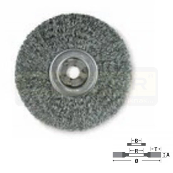 OSBORN 5541610002 KÖRKEFE D178/22 LYUK 0.3 ACÉL HULLÁMOS DRÓTTAL