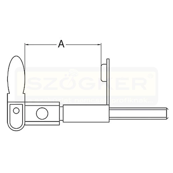 COMBI 501.N ZSALUGÁTER KITÁMASZTÓ FEKETE 60mm