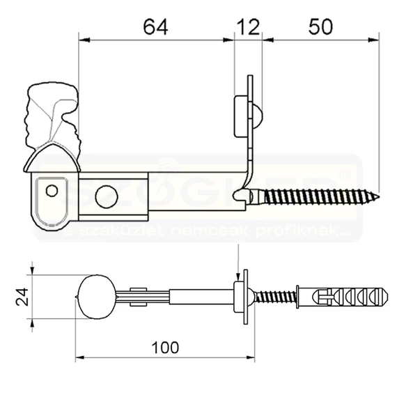 COMBI 501.T ZSALUGÁTER KITÁMASZTÓ SHG. 50mm