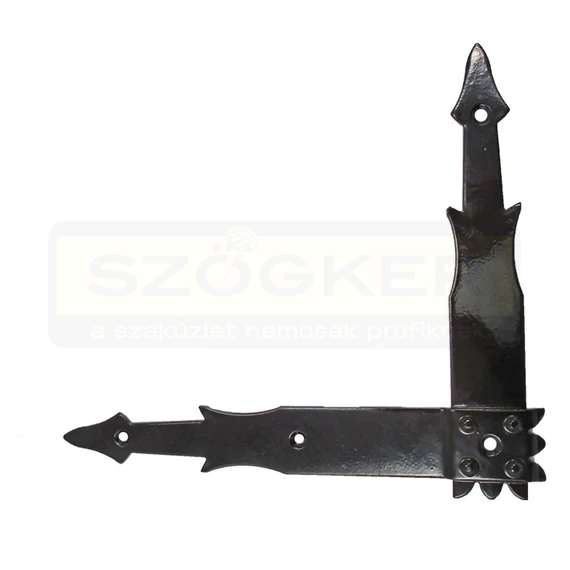 ZSALUGÁTER SZEGLETVAS JOBBOS DÍSZES FEKETE 250*220mm KAPRYS-MET