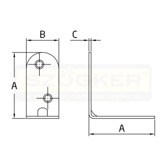 AMIG 3/932 SAROKVAS 20*16*1mm SHG. ANGULO