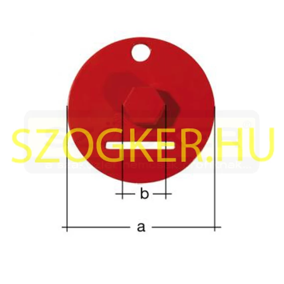 BEHAJTÓSZERSZÁM KERÍTÉSVAS.HOZ D60*SW17 DUGÓKULCSHOZ PIROS GAH 208790