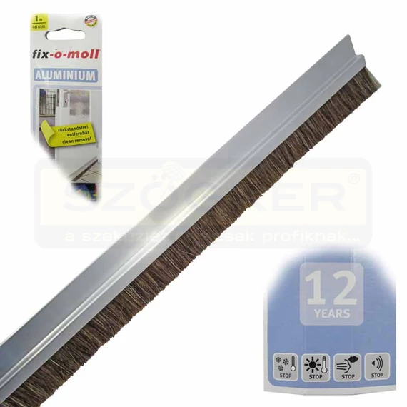 FIX-O-MOLL 3565305 AJTÓKEFE ÖNTAPADÓS 1M 46/20mm EZÜST MAGAS ALU TEST-LÓSZŐR