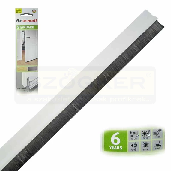 FIX-O-MOLL 3565342 AJTÓKEFE ÖNTAPADÓS 1M 46/18mm FEHÉR MAGAS PVC TEST-MÜAKEFE