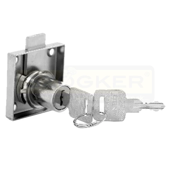 BÚTORZÁR RÁSZEGZŐS 25mm CILINDERES KRÓM FÉM KULCS IMPORT