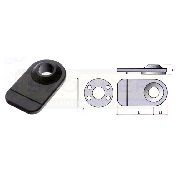 FOREST 03205040 ÜVEGAJTÓ ZÁRTESTHEZ ADAPTER SR08 MŰANYAG FEKETE 74mm