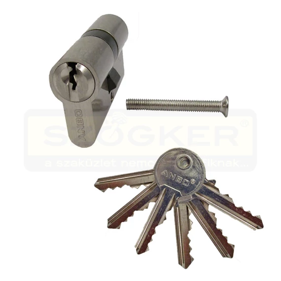 CIL.ZÁRBETÉT FOGAZOTT 30/30 NIKKEL  6KULCSOS IMPORT