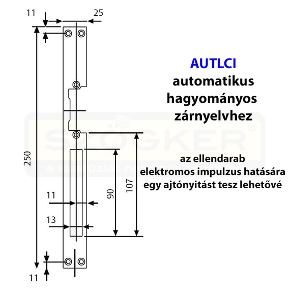 TESA CERAUTLCI AI ZÁRTEST ELLENDB EL. STANDARD IMPULZUS MŰKÖDTETÉSŰ HOSSZÚ