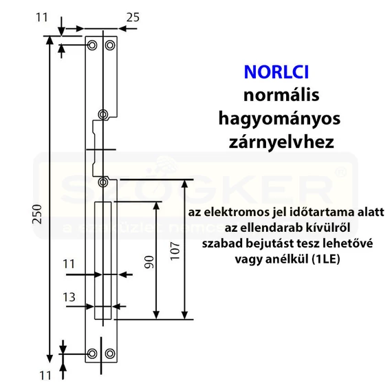 TESA CER NOR LCI AI ZÁRTEST ELLENDB EL. STANDARD NORMÁL MŰKÖDTETÉSŰ TEST